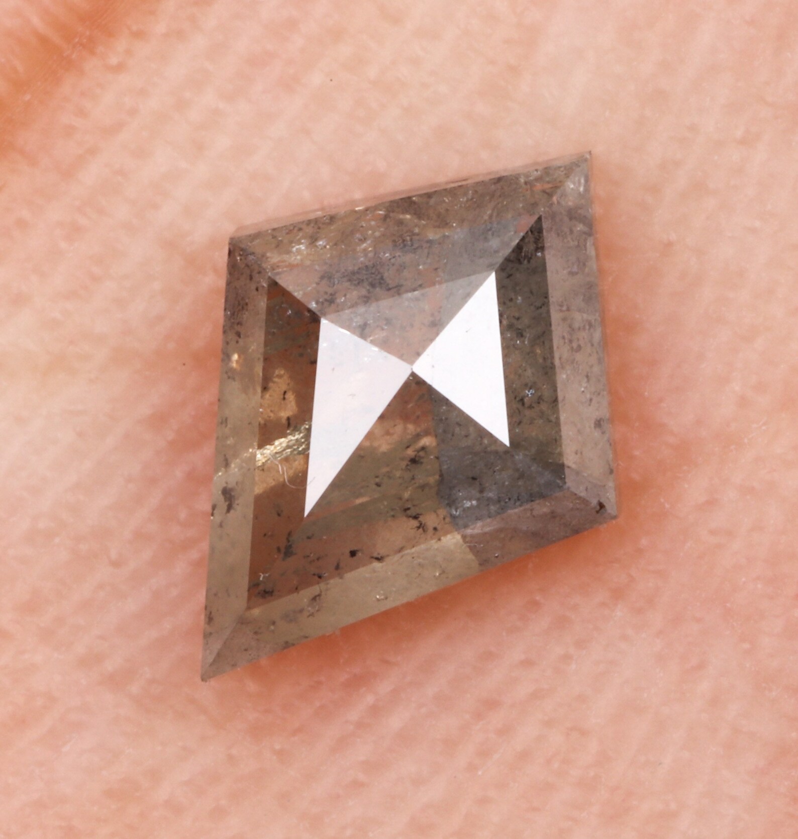 0.53 CT 7.1 X 5.2 MM Salt and Pepper Diamond Kite Shape Etsy