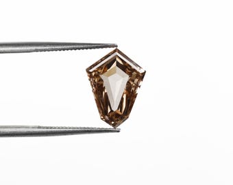 1.81 CT, 10.7 X 7.9 MM | Champagne Diamond | Shield Diamond | Lab Grown Diamond | Fancy Color Diamond For Pendant & Engagement Ring OH0212