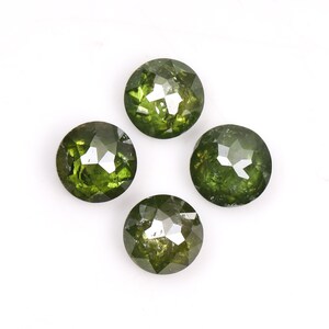 0.81 CT, 3.3 MM (Diameter), Enhanced Fancy Color Diamond, Round Rose Cut Diamond, Handmade Jewelry Making Diamond [4 PCS] | OM6946