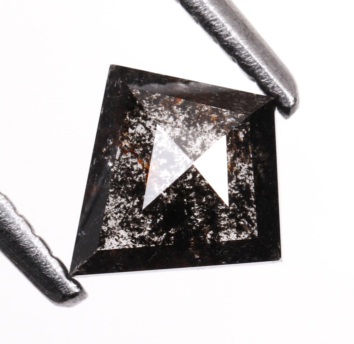 0.58 CT 6.4 X 6.1 MM Salt and Pepper Diamond Kite Shape Etsy