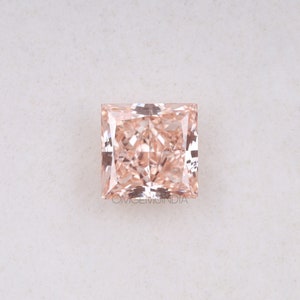 2,00 CT / Diamante rosa / Diamante principessa / Diamante coltivato in laboratorio / Diamante sciolto fantasia per coppie di orecchini, Anello anniversario, Regalo fede nuziale