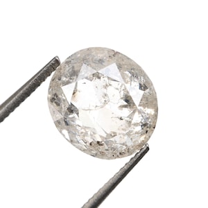 1.85 CT, 7.5 X 6.7 MM | Salt And Pepper Diamond | Oval Cut Diamond | Natural Loose Diamond For Pendant, Engagement & Wedding Ring | OM78761
