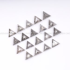3.0 MM | Salt And Pepper Diamond | Triangle Cut Diamond | Natural Loose Earth Mined Diamond For Wedding Ring & Engagement Ring