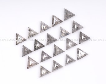 3.0 MM | Salt And Pepper Diamond | Triangle Cut Diamond | Natural Loose Earth Mined Diamond For Wedding Ring & Engagement Ring