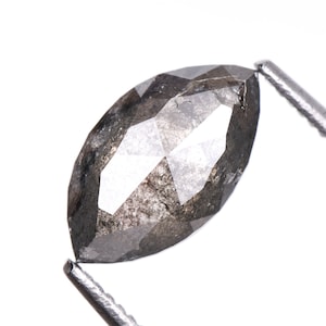 0,78 CT, 8,4 X 4,8 MM | Salz und Pfeffer Diamant | Diamant mit Marquise Schliff | Natürlicher Loser Diamant für Verlobungsring & Ehering | OM4223