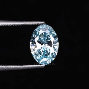 1.03 CT | Blue Diamond | Oval Diamond | Fancy Color Diamond | Loose Diamonds For Wedding Ring, Anniversary Ring, Pendant, Earring Pairs