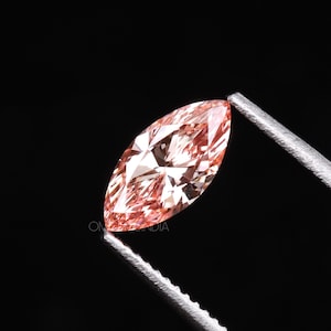 1,75 CT / Diamante rosa / Diamante marchesa / Diamante coltivato in laboratorio / Diamante sciolto fantasia per coppie di orecchini, Anello anniversario, Regalo fede nuziale