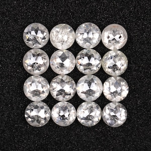 2.8 To 2.9 MM | Natural White Diamond | Round Rose Cut Diamond | Natural Loose Earth Mined Diamond For Earring Pair (1 Pcs to 5 Pcs Option)