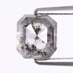 Salt And Pepper Emerald Cut Diamond | Natural Loose Diamond | Earth Mined Diamond For Engagement Ring | Wedding Ring Stone | Natural Salt And Pepper Emerald Diamond | Loose Earth Mined Diamond | Center Stone For Engagement Ring | Emerald Cut Salt Pepper Diamond | Natural Loose Diamond | Rustic Engagement Ring Stone | Fine Jewelry Diamond | Natural Emerald Cut Salt & Pepper Diamond | Loose Rustic Diamond | Wedding Ring Center Stone | Salt & Pepper Loose Diamond | Emerald Cut Natural Diamond