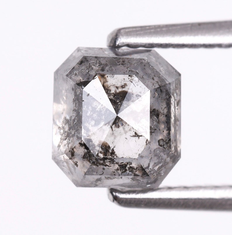 Salt And Pepper Emerald Cut Diamond | Natural Loose Diamond | Earth Mined Diamond For Engagement Ring | Wedding Ring Stone | Natural Salt And Pepper Emerald Diamond | Loose Earth Mined Diamond | Center Stone For Engagement Ring | Emerald Cut Salt Pepper Diamond | Natural Loose Diamond | Rustic Engagement Ring Stone | Fine Jewelry Diamond | Natural Emerald Cut Salt & Pepper Diamond | Loose Rustic Diamond | Wedding Ring Center Stone | Salt & Pepper Loose Diamond | Emerald Cut Natural Diamond