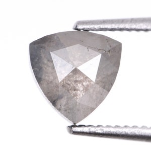 0.64 CT, 5.2 X 5.2 MM | Salt And Pepper Diamond | Trillion Cut Diamond | Natural Loose Diamond For Engagement Ring & Wedding Ring | OM1671