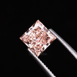 1,75 CT / Diamante rosa / Diamante principessa / Diamante coltivato in laboratorio / Diamante sciolto fantasia per coppie di orecchini, Anello anniversario, Regalo fede nuziale