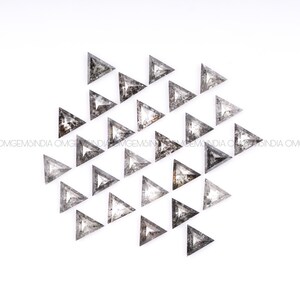 3.0 MM | Salt And Pepper Diamond | Triangle Cut Diamond | Natural Loose Earth Mined Diamond For Wedding Ring & Engagement Ring