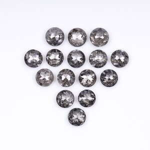 3.5 MM | Salt And Pepper Diamond | Round Rose Cut Diamond | Natural Loose Diamond For Earring Pair & Wedding Ring (5 Pcs to 15 Pcs Option)