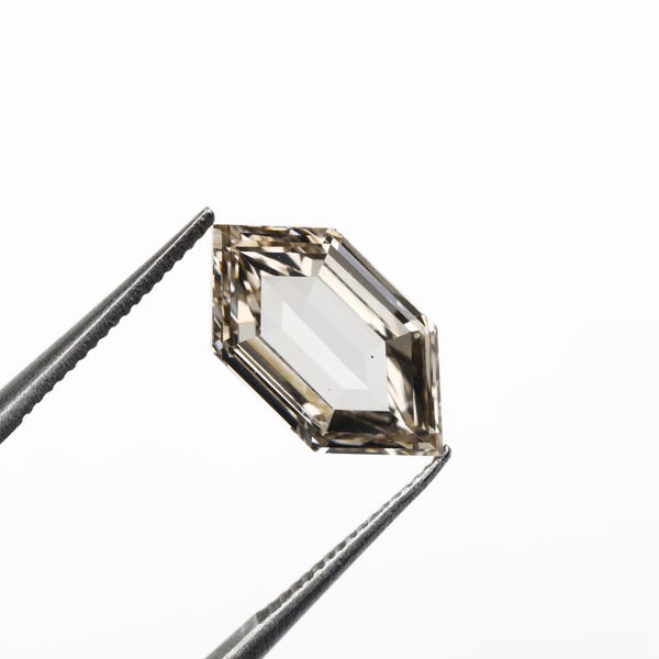 1.51 CT, 11.0 X 5.8 MM | Champagne Diamond | Hexagon Diamond | Lab Grown Diamond | Fancy Color Diamond For Pendant & Engagement Ring OH0286