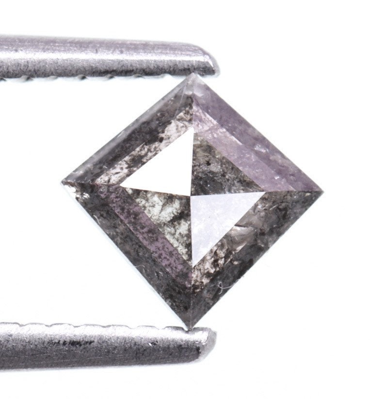 0.53 CT 6.1 X 6.0 MM Salt and Pepper Diamond Kite Shape | Etsy