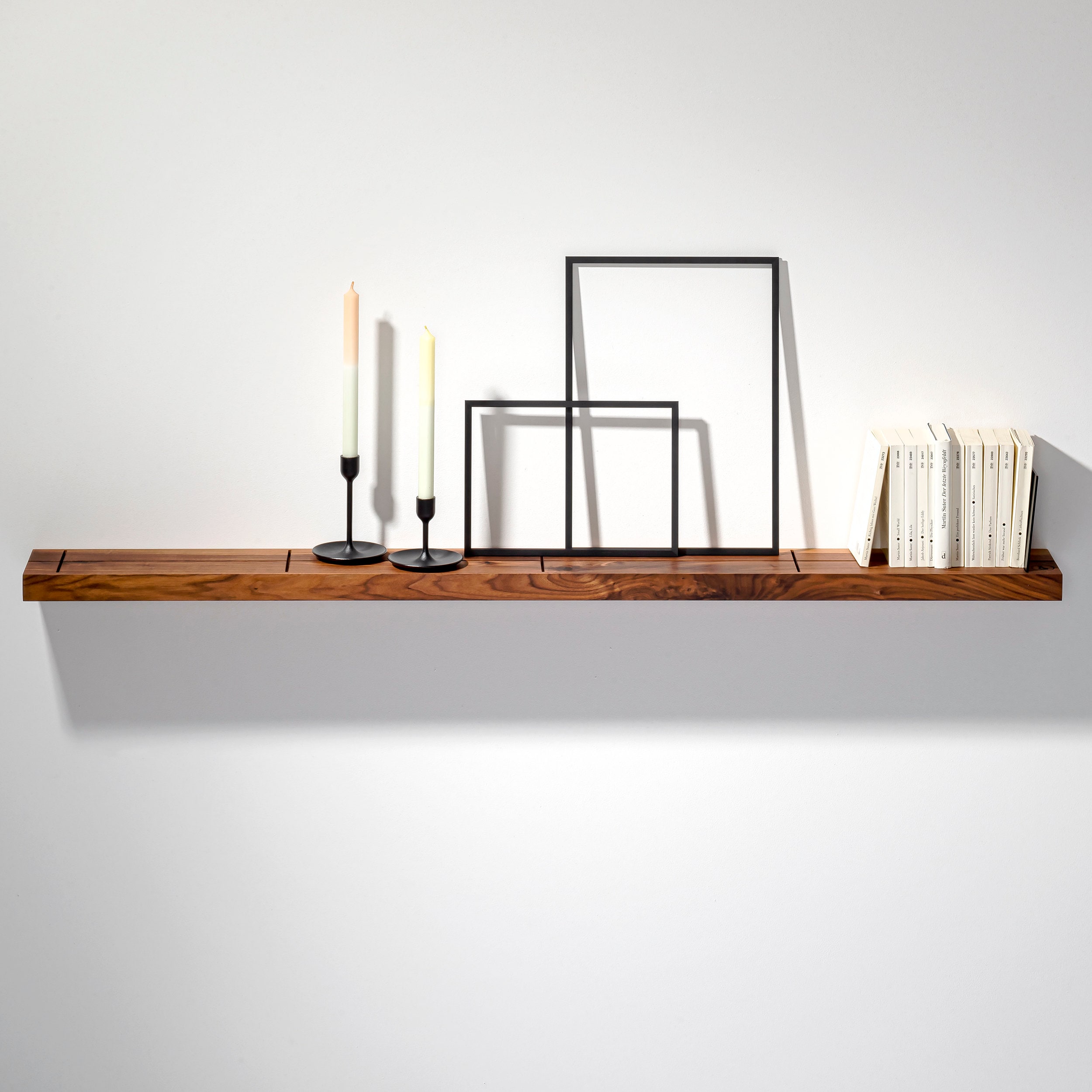 Solid Walnut Wall Shelf Available in Different Lengths