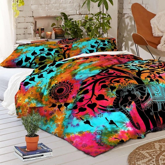 Hippie Queen Size Bedspread Blanket Bedding Set Dona Cover Etsy Norway