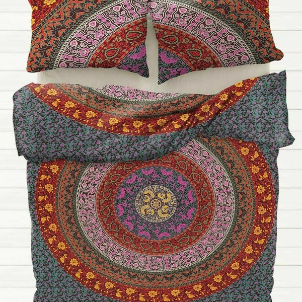 6 Color Mandala Duvet Cover Colorful Cotton Bedding Cover Boho Quilt And Comforter Cover Bohemian Duvet Cover And Pillow Set