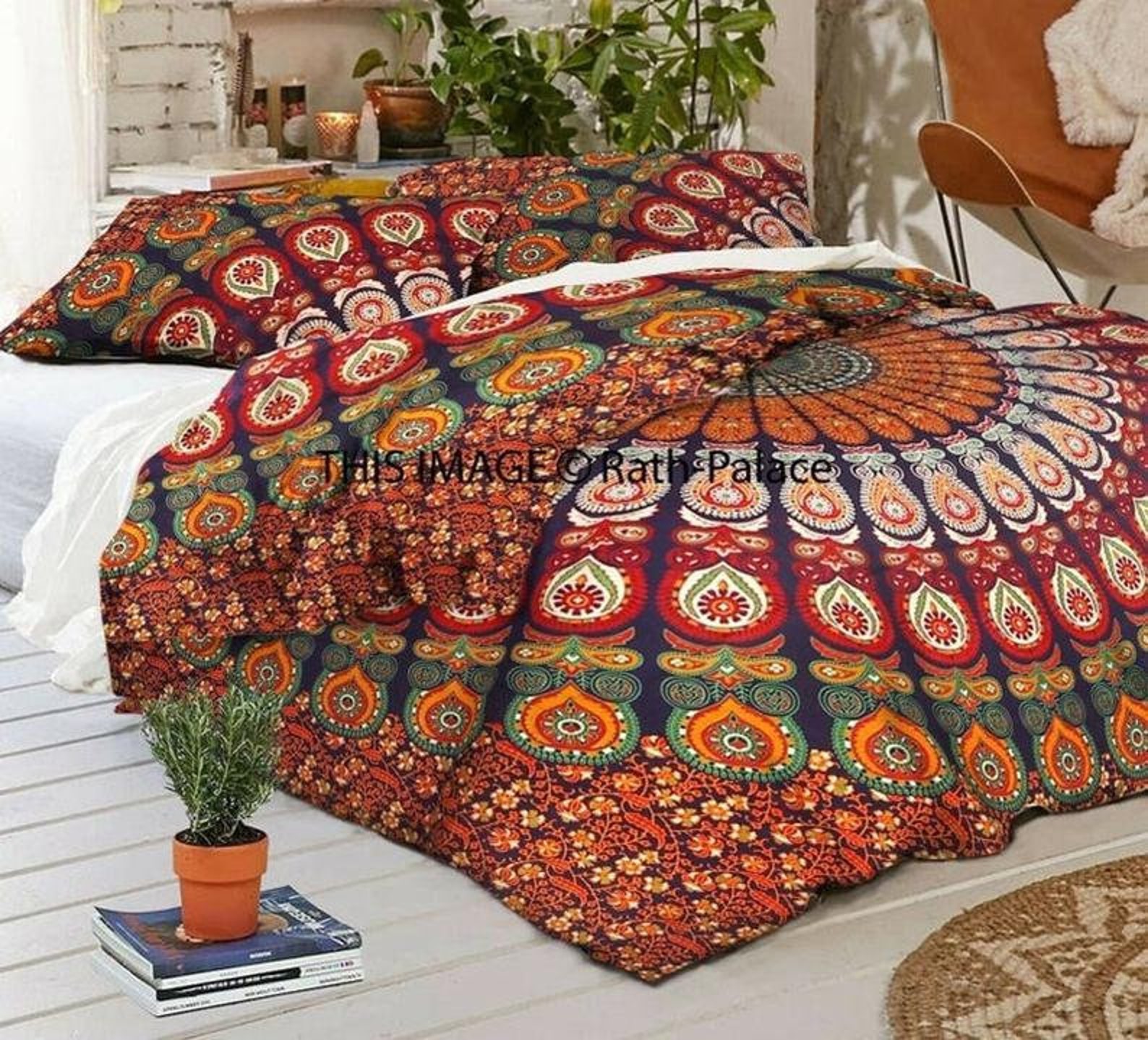 Mandala Duvet Cover Set Rajasthani Bedding Handmade Cotton Etsy