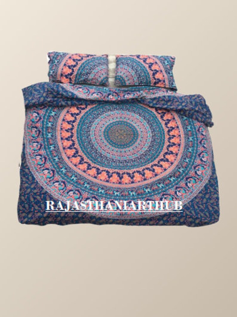 Mandala Duvet Cover Set Rajasthani Bedding Handmade Cotton Etsy