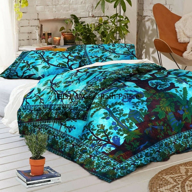 Indian Handmade Mandala Duvet Cover Set Cotton Bedding Set Etsy