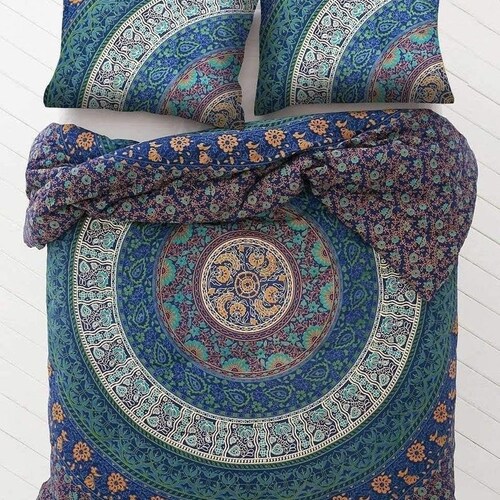 Mandala Duvet Cover Set Rajasthani Bedding Handmade Cotton Etsy
