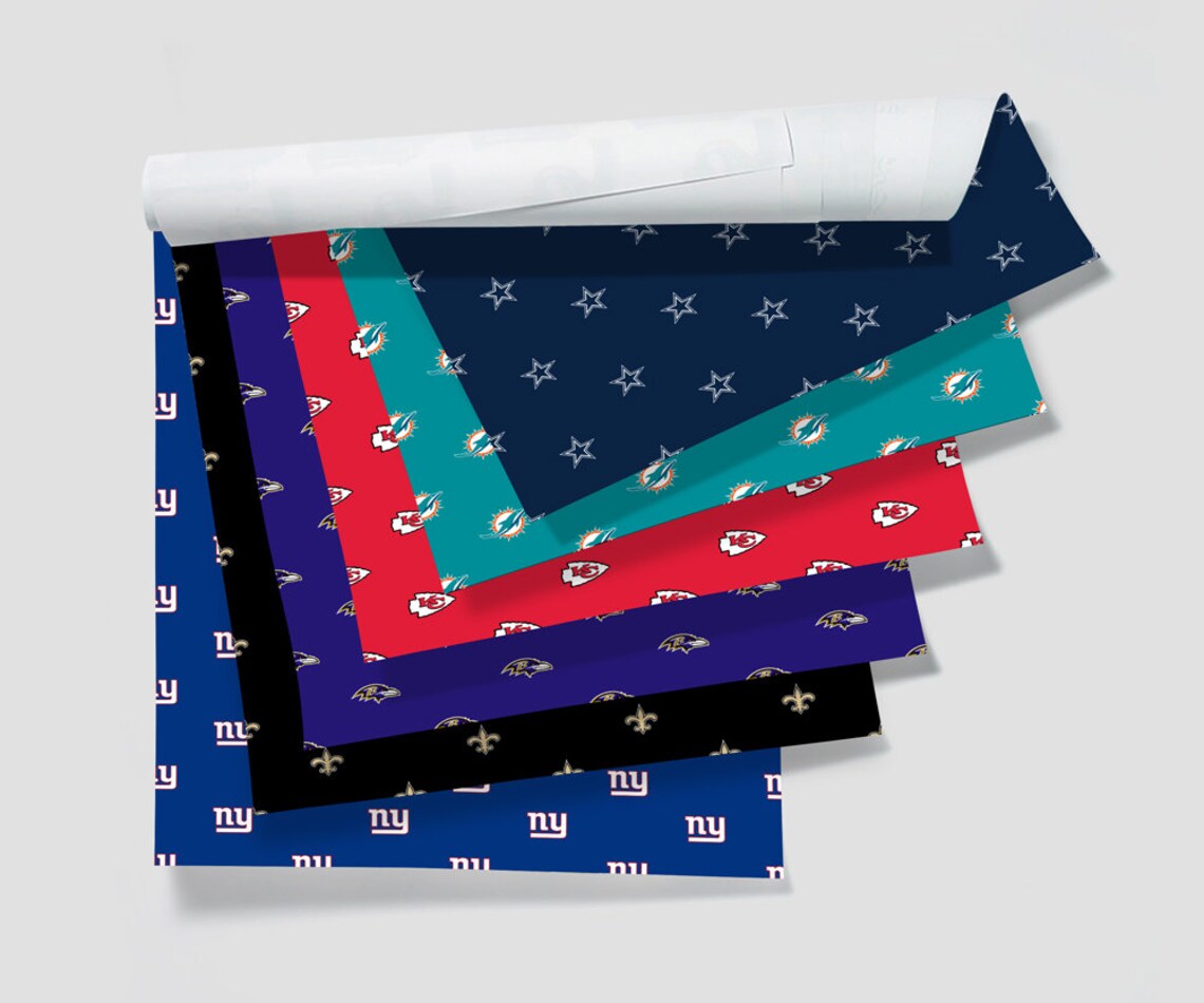 NFL Team Logo Wrapping Paper Etsy