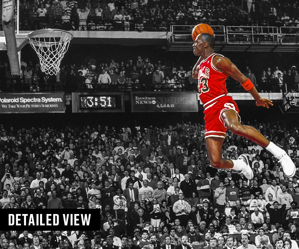 Michael Jordan 1988 Slam Dunk Contest Photo Poster | Etsy UK