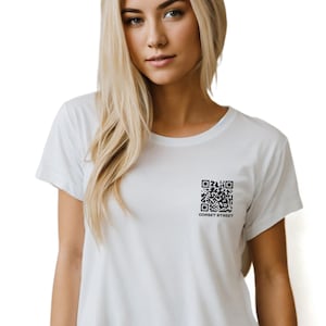White Crop Top Mockup Ladies&#39; Boho Minimalist Ideal Crop T-Shirt White Next Level Apparel