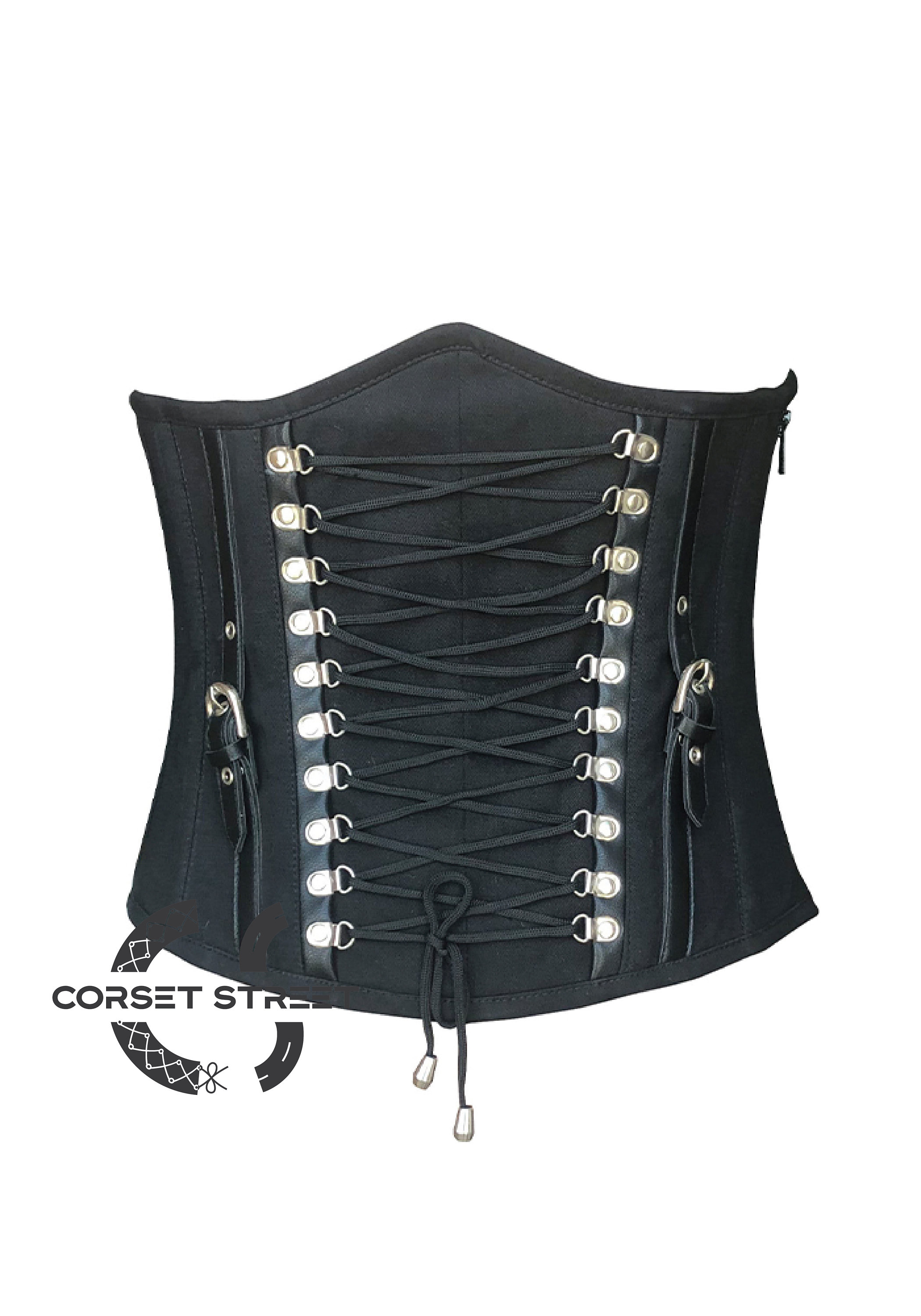 LEATHER FLAP BUSTIER レザーフラップビスチェ フェイクレザーカップ付きビスチェ | LVEU.（ラブユ.）