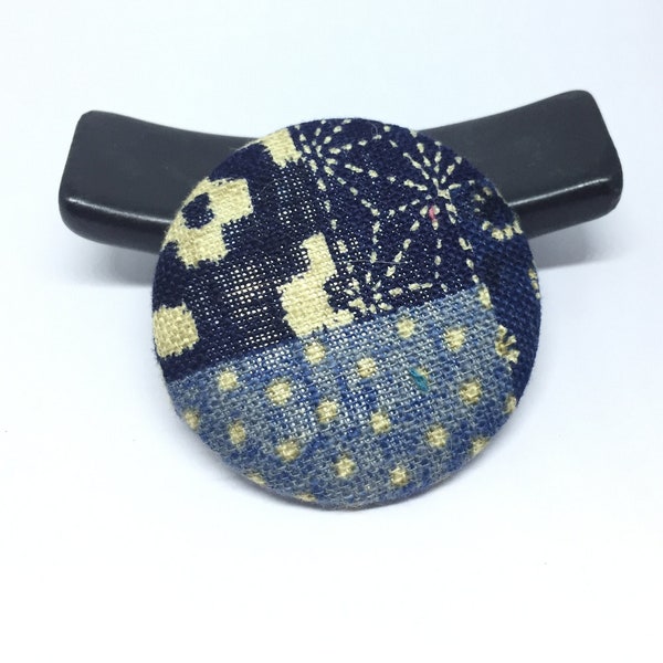 Broche en tissu japonais patchwork