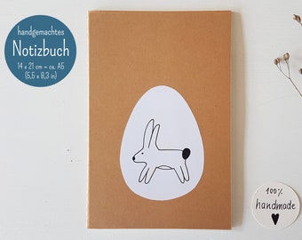 Notebook "Bunny / Easter Bunny / Hare" - Handmade, A5. Artist: Sara Sameith - feenara.