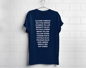 Bob’s Favorite Colors - Artist Shirt - Paint Palette Painter Shirt