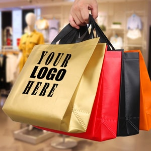 Custom Printed Non Woven Tote Bags for Shopping Bag, Buckle Wholesale Grocery Bags, Laminated Polypropylene bags image 1