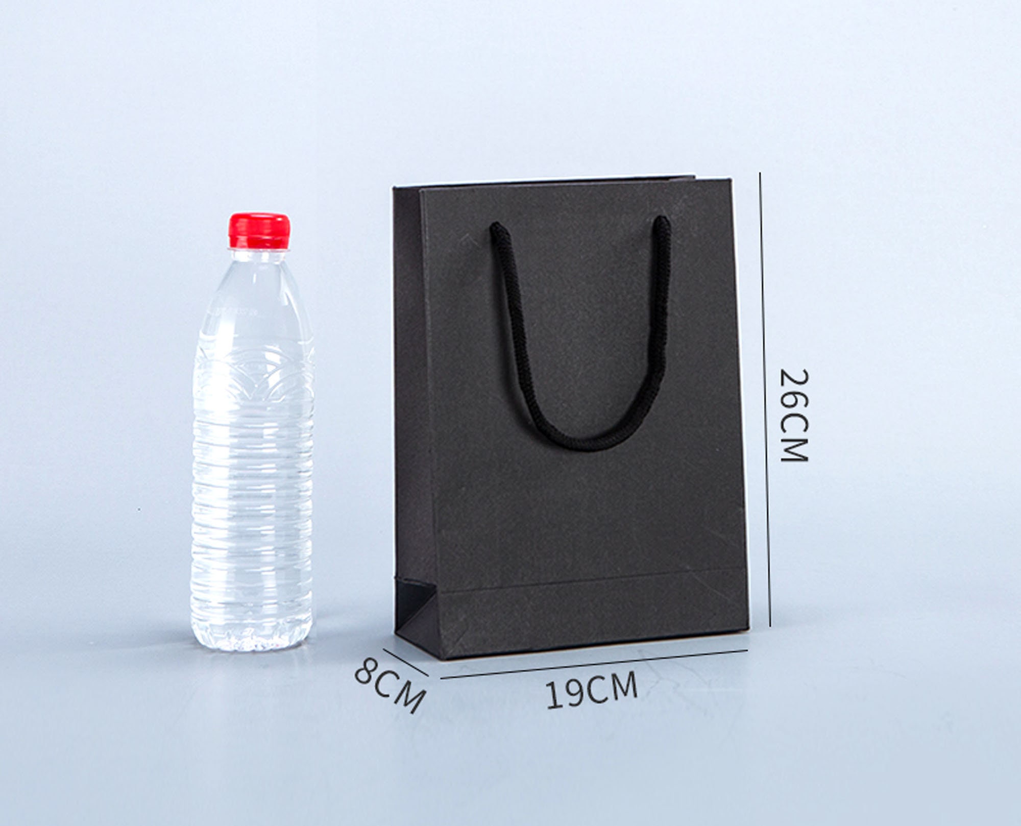 Custom Black Paper Gift Bags Wholesale, Personalized Small Shopping Bag