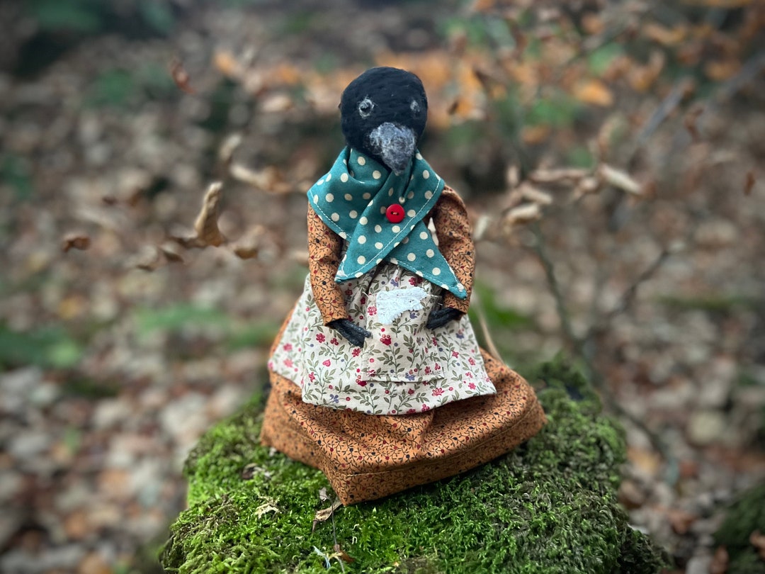 Lovely Needle Felted Crow Dressed Animal Collectable Etsy