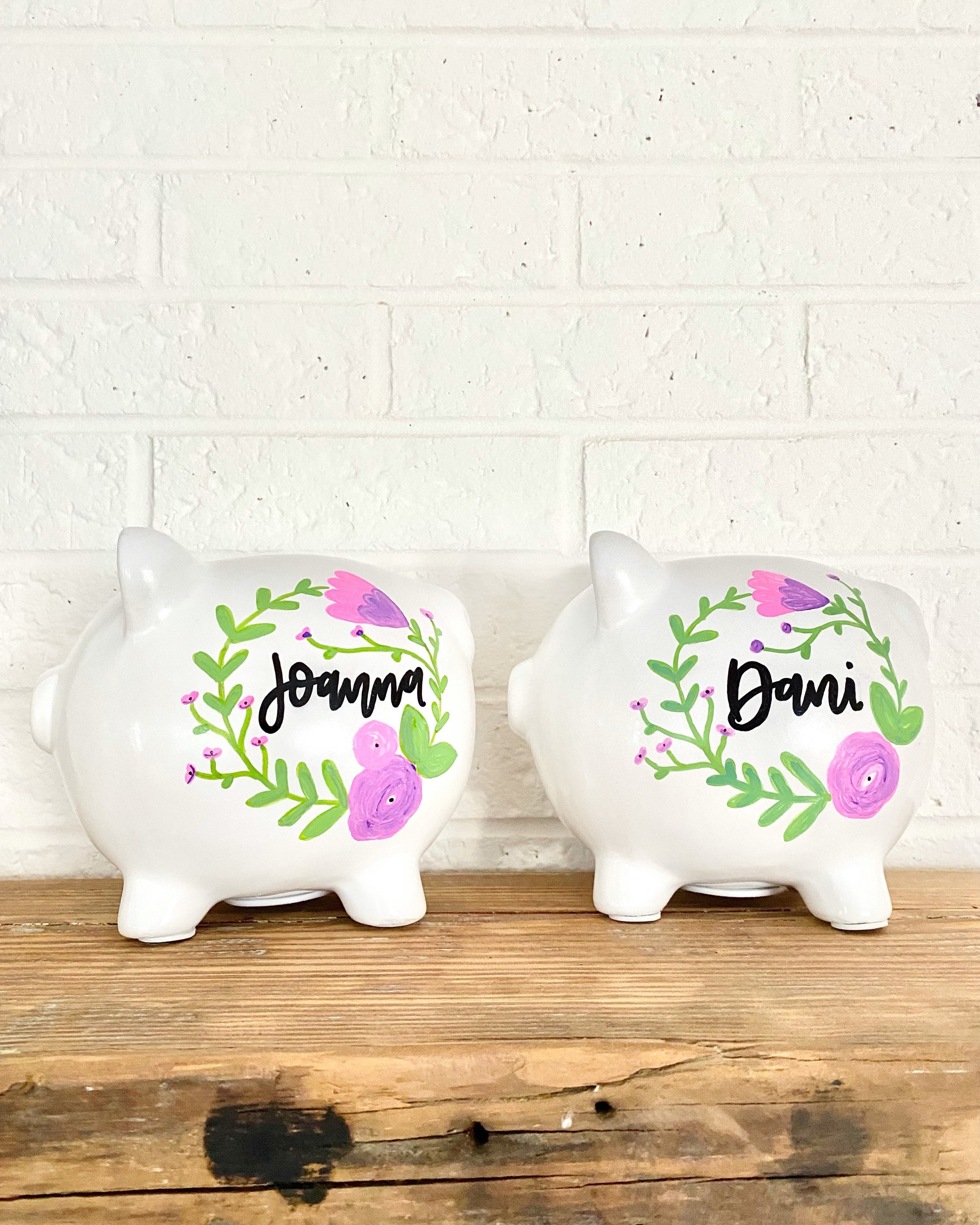 Custom Hand Painted Piggy Bank - Etsy