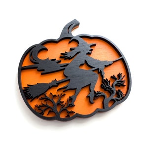 Halloween Pumpkin SVG, Laser Cutting File, Halloween Decor SVG, DXF, Glowforge Laser Cut File