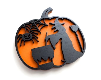 Dynia Halloween SVG, plik do cięcia laserowego, dekoracja Halloween SVG, DXF, plik do cięcia laserowego Glowforge