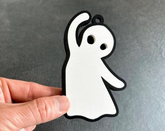 Halloween Creepy Ghost SVG, Laser Cut Ornament File, Glowforge Cricut Silhouette DXF SVG Digital Download