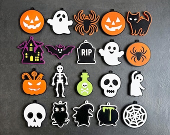 Pakiet Halloween SVG – zestaw 20 plików do cięcia laserowego z warstwami, SVG DXF, Glowforge, Cricut