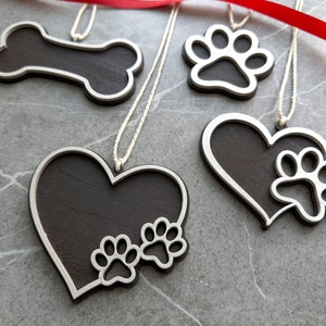 Dog Paw Ornamenten, Laser Cutting Files, Christmas Ornament SVG, DXF, Glowforge Laser Cut File