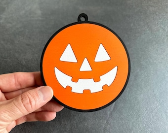 Dynia Halloween SVG, plik z ozdobą wycinaną laserowo, sylwetka Glowforge Cricut DXF SVG do pobrania cyfrowego
