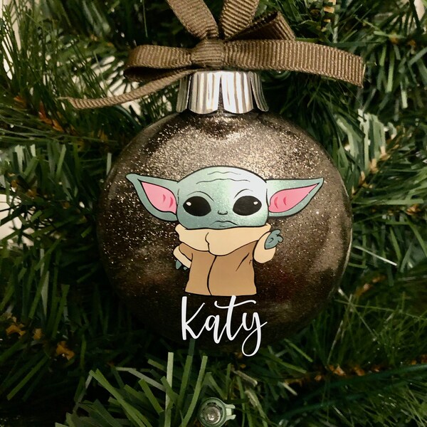 Baby Yoda Ornament/Small Gift for Family, Friends, Coworkers/Gifts under 10/Personalized Gifts