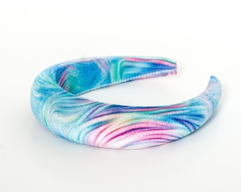 Padded Headband For Woman | Lollipop Print Medium Padded Crown Wide Thick padded headband