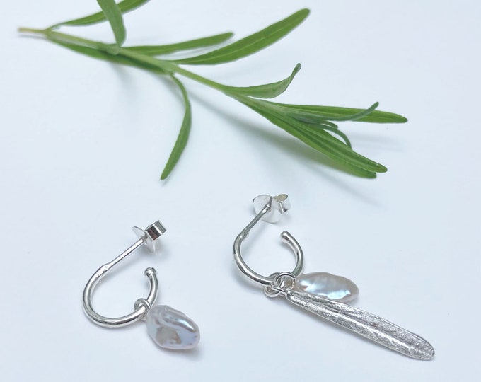 Lavender lucky hoops