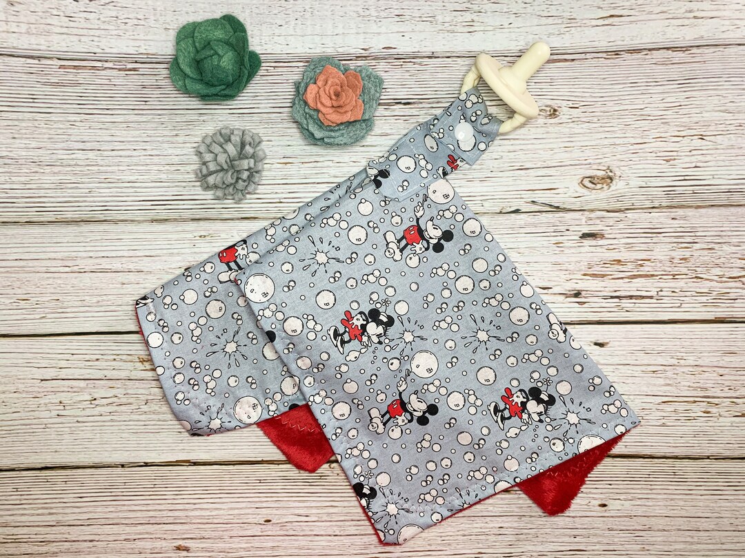 Disney Baby Pacifier Lovey Mickey and Minnie Pacifier Holder Etsy