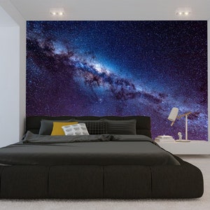 Space Galaxy Stars Milky Way Planets Wall Murals Removable Peel and ...