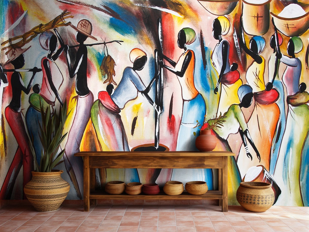 Wall Mural African Сulture Wallpaper African Tradition Home Wall Decor